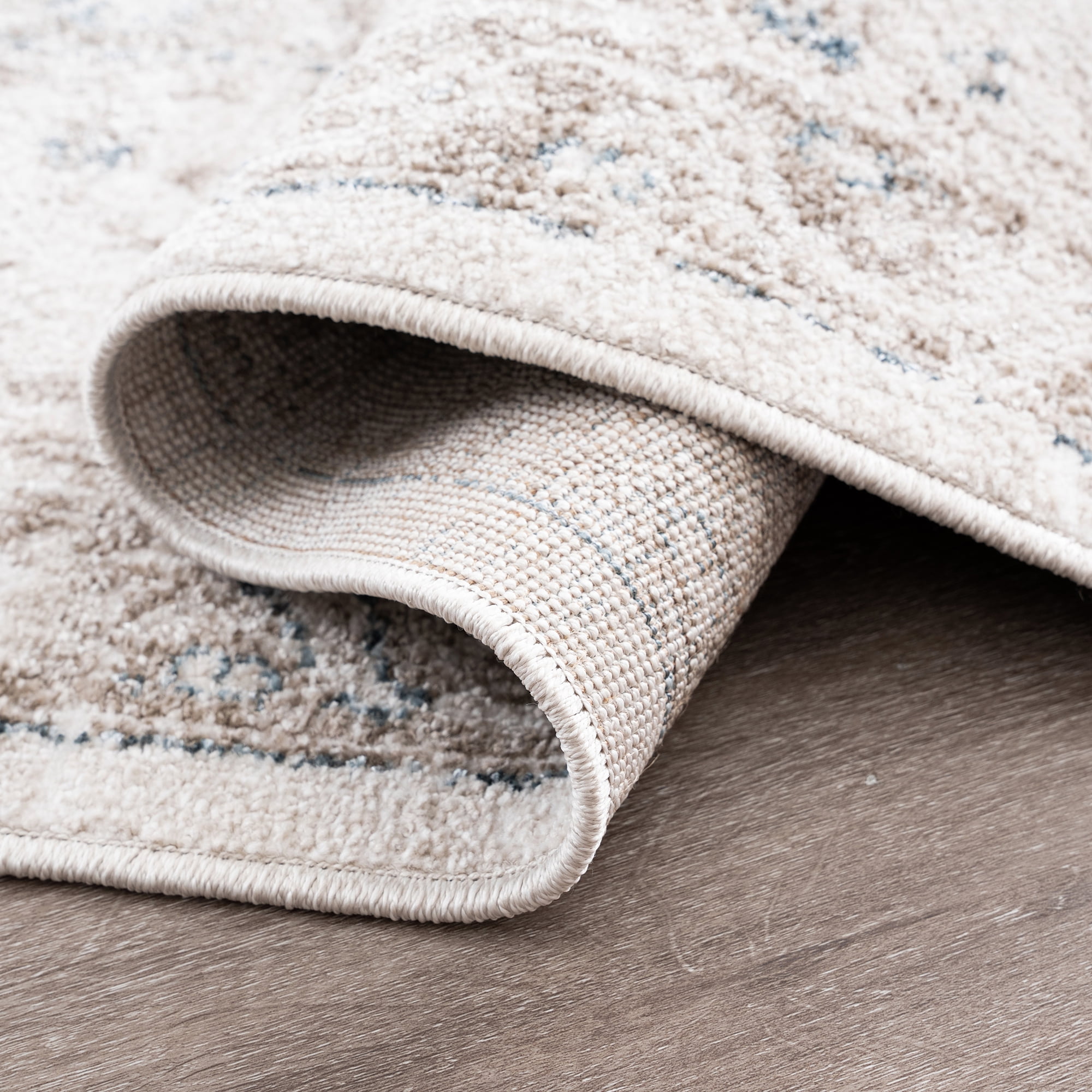 Bliss Rugs Magic Traditional 8' x 10' Blue and Cream Indoor Area Rug