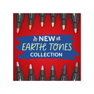 12ct Creative Markers Bullet Tip Water-Based Acrylic Markers Earth Tones