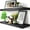 Black, variant on Solid Wood Floating Shelves for Wall 12 Inch Wide, Small Wooden Shelf Kitchen, Bathroom Shelves for Room Wall Mounted Rustic Farmhouse, Walnut Floating Shelves, 12W × 6.7D, Set of 2