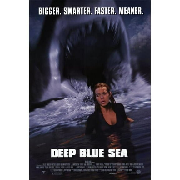 Pop Culture Graphics MOVIH0293 Deep Blue Sea Movie Poster Print, 27 x 40