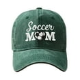 thumbnail image 2 of Lilgiuy Soccer Mom Baseball Cap for Women Men Trendy Solid Color Adjustable Washed Embroidered Lightweight Hip Hop Hat Gifts for Mothers Day(Green), 2 of 3