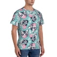 thumbnail image 2 of Vsdgher Bubble Cat Cute Print Men's Dry Fit Mesh Athletic Shirts Moisture Wicking Tennis T-Shirt Tops, 2 of 9