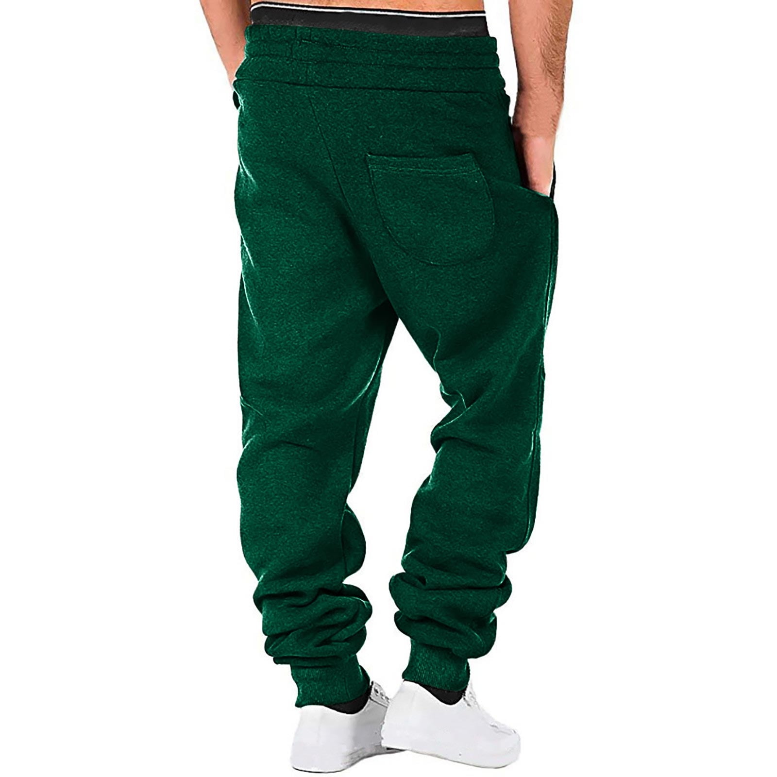Hzgobj Mens Fashion Joggers Sports Pants Lightweight Casual Fleece Jogger Pants with Pockets Chino Sweatpants Trousers Long Pants Cotton Sweatpants Open Bottom Lounge Pants