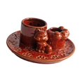 thumbnail image 2 of Porta incienso Strade Fareast Limited Soporte de cerámica Plato de vela de gato Rojo, 2 of 8