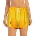 thumbnail image 2 of Goofa Yellow Lemon Printed Women 2 in 1 Running Shorts,Quick Dry Athletic Workout Shorts,High Waisted Athletic Shorts with Liner Pockets-X-Large, 2 of 9