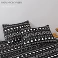 thumbnail image 5 of Boho Aztec Sheet Set Twin Size,Bohemian Geometric Stripe Bedding Sets for Kids Teens Adults, Simple Bed Sheet Set Soft Microfiber Sheet Set 3 Piece for Bedroom Black, 5 of 7