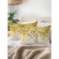 thumbnail image 3 of Waterproof Outdoor Throw Pillows with Inserts 12"x20", Yellow Eucalyptus Leaves Soft Decorative Pillowcases for Couch Bedroom, Spring Floral Summer Botanical Pillow Covers for Sofa Living Room, 3 of 8