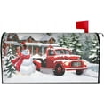 thumbnail image 3 of Christmas Snowman Mailbox Covers Magnetic Winter Xmas Red Snowman Mailbox Cover Standard Size 18 X 21 Holiday Snowflake Mailbox Wrap Post Letter Box Cover Decorative for Home Outdoor Garden, 3 of 6