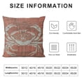 thumbnail image 5 of Qinduosi  Beach Crab Throw Pillow Covers Decorative Sea Nautical Decor Cushion Case Square Pillowcase  inches Ocean Decorations for Patio Couch Sofa, 5 of 5