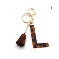 thumbnail image 2 of Letter Key Chains Leopard Print Accessories for Women and Girls Gold Initial, 2 of 2