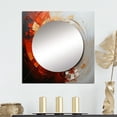 thumbnail image 1 of Designart "Energetic VORTEXscape I" Abstract Spirals Square Mirror For Wall Decor - Large Orange Square Printed Wall Mirror Art - Square Transitional Mirror - Wall Mounted Square Large Mirror, 1 of 5