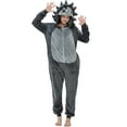 thumbnail image 2 of SWEETXIN Adult's Hedgehog One-Piece Holiday Family Pajamas Halloween Costume Suit for Women and Men Jumpsuit SizeM, 2 of 7