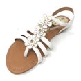 thumbnail image 3 of Victoria K Triple Flowers With Crossover Straps Sandals (Women), 3 of 5