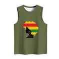 thumbnail image 4 of ZQUUVOU Tank Top For Women Casual Round Neck Ruffle Hem Tops (Olive Green,5XL), 4 of 4