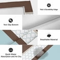 thumbnail image 6 of Blue Brown Morocco Outdoor Rug for Patio/Deck/Porch, Non-Slip Large Area Rug 4 x 6 Ft, Geometric Stripes Aqua Stitching Indoor Outdoor Rugs Washable Area Rugs, Reversible Camping Rug Carpet Runner, 6 of 8