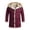 Q64 Wine, variant on Mens Sherpa Lined Coat Hooded Winter Warm Jacket Toggle Closures Casual Mid Length Outerwear with Pockets for Cold Weather Wine,S