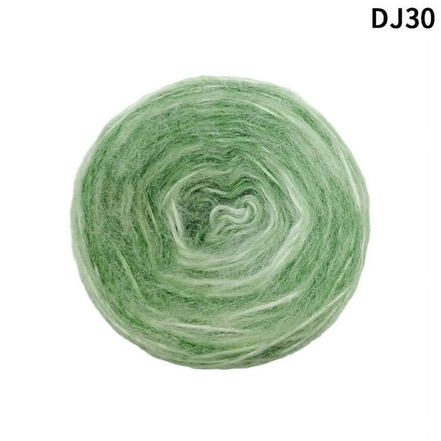 Granjero Gordo Hilo de 200 g, hilo acrílico al 58 % para crochet, kit de crochet que cambia de color suavemente, hilo adicional, verde claro