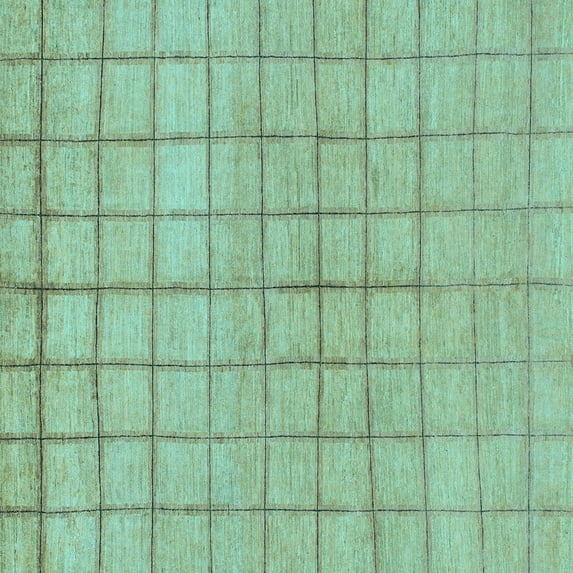 Ahgly Company Indoor Square Oriental Light Blue Modern Area Rugs, 5' Square