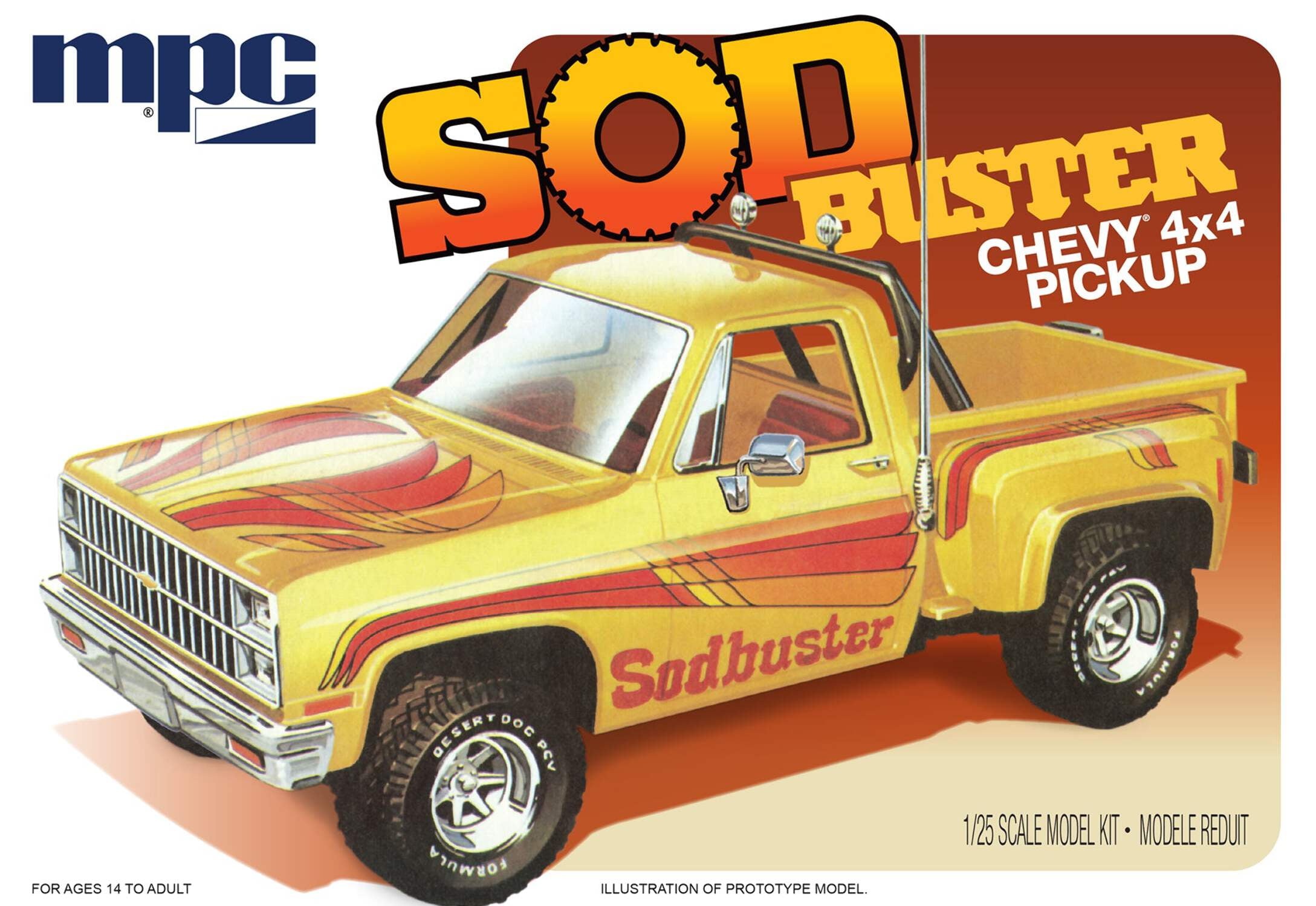 AMT Model Kit Skill 2 1981 Chevy Stepside Pickup Sod Buster