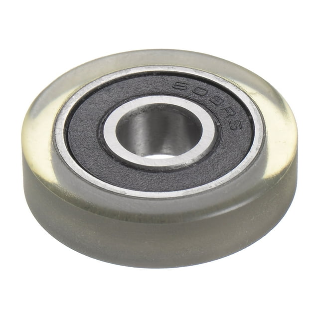 Unique Bargains Roulement à Billes PU 8x28x7mm Roue de Guidage Revêtue de Polyuréthane pour Industriel, Vert