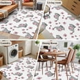 thumbnail image 6 of Cute Elephants Area Rug 4x6 Washable Rug Non Slip Cartoon Funny Butterflies Pink Large Area Rug Indoor Floor Carpet for Entryway Bedroom Kitchen Living Room Home Office Dining Room Nursery, 6 of 7