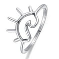 thumbnail image 2 of VAKKI 925 Sterling Silver Womens Sunshine and Waves Model Rings Simple Rings Vintage Statement Stacking Rings Size 5-9, 2 of 5