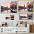 thumbnail image 4 of Designart "Twilight Rendezvous in Paris Pink Romance II" City Paris Wall Art Print, 4 of 5