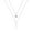 Silver, variant on Mightlink Women Necklace Smooth Double Layers Decor Round Pendant Hollow Chain Stainless Clavicle Necklace Neck Decoration Jewelry