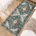 thumbnail image 3 of BERTHMEER 2'x6' Runner Rugs for Hallway Bathroom Kitchen Bedroom Entryway Non Slip Washable Green Vintage Oriental Entrance Traditional Distressed Runner Rugs, 3 of 5