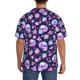 thumbnail image 3 of Balery crystal Skull flower cool Camisa Casual de Manga Corta con Botones para Hombre, Texturizada, Estilo Cubano, para Playa, Verano-Large, 3 of 5