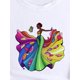 thumbnail image 4 of Colorful Dancing Queen Butterfly Print T-shirt, Short Sleeve Crew Neck Casual Top For Summer & Spring, Women's Clothing, 4 of 7