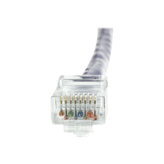 CableWholesale 5 Foot Cat6 Purple Ethernet Patch Cable, Bootless, 24AWG Network Cable with RJ45 Gold Plated Connector, 4 Pair Stranded Pure Copper, Unshielded Twisted Pair (UTP) Internet Patch Cable