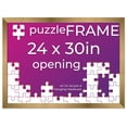 thumbnail image 2 of 24x30 Jigsaw Puzzle Frame Kit - Kit Includes Puzzle Glue Sheets, Bronze Wood Puzzle Frame, UV, 2 of 8