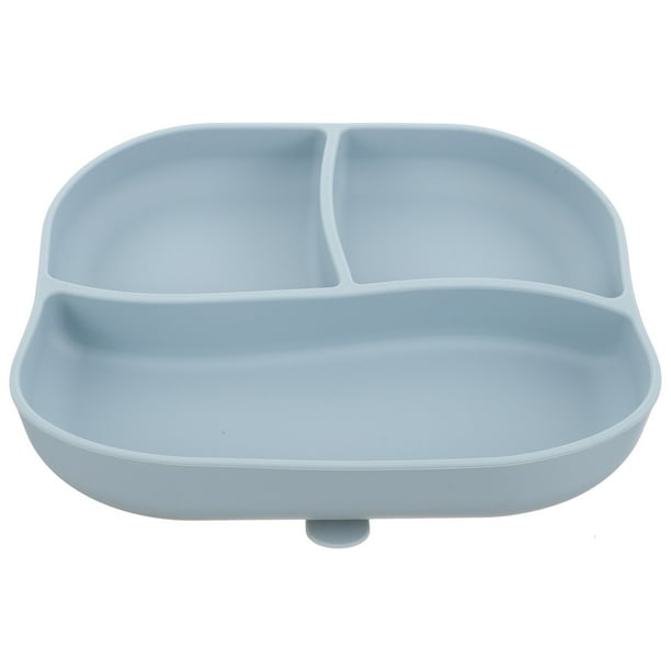 Plato dividido de silicona, plato de comida para ancianos, ventosa, plato de silicona, plato de silicona para almacenamiento de alimentos para pacientes