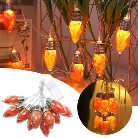 

Christmas Decorations Thanksgiving Decorative Light String LED Maple Leaf Bulb Wishing Bottle Christmas Tree Battery Box Decorative Light Photo Props Decoration Pendant
