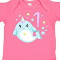 thumbnail image 4 of Inktastic Happy 1st Birthday with Cute Narwhal Stars and Bubbles Boys or Girls Baby Bodysuit, 4 of 5