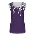 thumbnail image 4 of Tank Tops for Women under $5 Plus Size Clearance Sleeveless Loose Tank Top Purple XL, 4 of 5