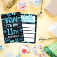 thumbnail image 6 of 11th Birthday Invitation Card for Boys Girls, Neon 11 Year Old Birthday Party Invites, 30 Cards & 30 Envelopes, 4x6 Inches, Double-Sided, 6 of 7