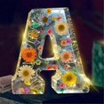 thumbnail image 5 of Letters Floral Night Light Creativedried Flower Led Ambient Lights Resin Letters Lamp Party Table O, 5 of 5