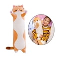 thumbnail image 3 of Largo Lindo Almohada de peluche diseño de gato, Juguete Muñeca cojín Regalos Brown 50cm Zulema Gato almohada peluche juguetes, 3 of 8