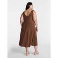 thumbnail image 2 of Terra & Sky Women’s Plus Low Scoop Neck Tank Dress, Sizes 0X-5X, 2 of 4