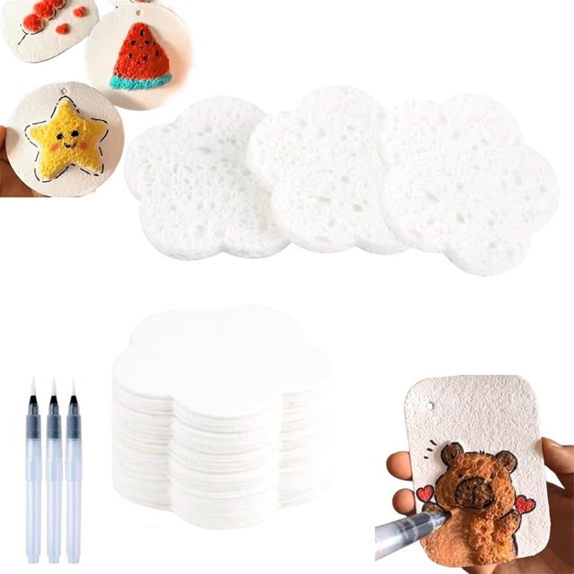Magic Puffy Paint, 3D Drawing Magic Canvas Sponge, Foam Texture Blank Painting Paper, Puffy Popcorn Drawing Pens Colors with 3D Ink, Art Paper for Kids Children S Handmade DIY