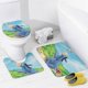 thumbnail image 4 of Juego de baño de cuatro piezas de Eeyore con alfombras antideslizantes, tapa de inodoro suave, elegante cortina de ducha y alfombrilla de baño para decoración del hogar, 4 of 8