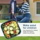 thumbnail image 2 of Advancent Ensaladera con compartimentos para aderezo, microondas, comida, aperitivos, caja Bento de plástico, juego de vajilla para exteriores, Picnic, Mostrada Verde Advancent HA067385-03, 2 of 6