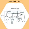 thumbnail image 2 of 31.5" Round Tempered Glass Coffee Table with Metal Legs & Lower Shelf, Modern Double-Layer Glass Coffee Table for Living Room Small Space, Silver, 2 of 8
