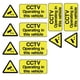 thumbnail image 1 of 6 90x30mm vehículo cámara CCTV pegatinas de ventana transparentes señal CCTV en inglés aviso tablero de advertencia cctv pegatina de advertencia pegatina de señal, 1 of 2
