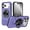 Violet, variant on for iPhone 17 Case, Hybrid Ultra Slim Shockproof Cover with 360° Rotating Alloy Ring Kickstand, Magnetic Drop Protective Stylish Design Case Cover for iPhone 17, Violet