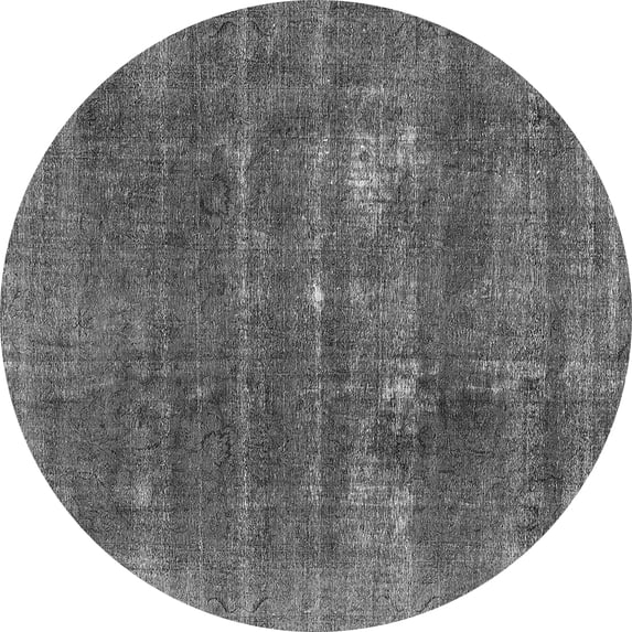 Ahgly Company Indoor Round Oriental Gray Industrial Area Rugs, 5' Round