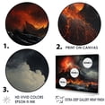 thumbnail image 3 of Designart "Volcanic Fury Under Moonlight VII" Volcano Floater Framed Wall Decor, 3 of 5