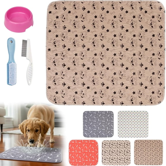 2026 New Puppypad, Puppypad Pee Pads with Pheromones, Reusable Puppy Pad Brand Washable, Training Dog Pads, Puppypad - The Last Pee Pad You'll Get, Easy to Clean & Reuse (Brown, 28in*32in)